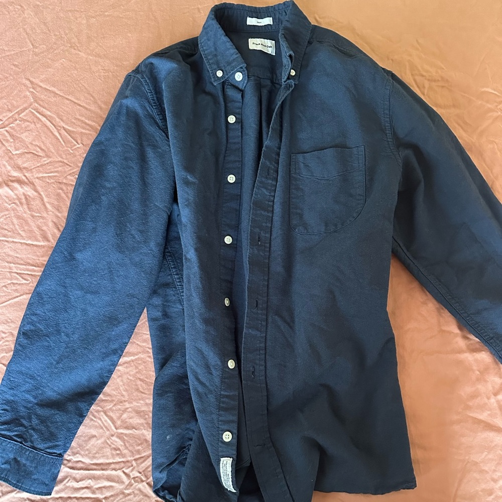 Frank and Oak The Jasper Oxford  button down long sleeve shirt
